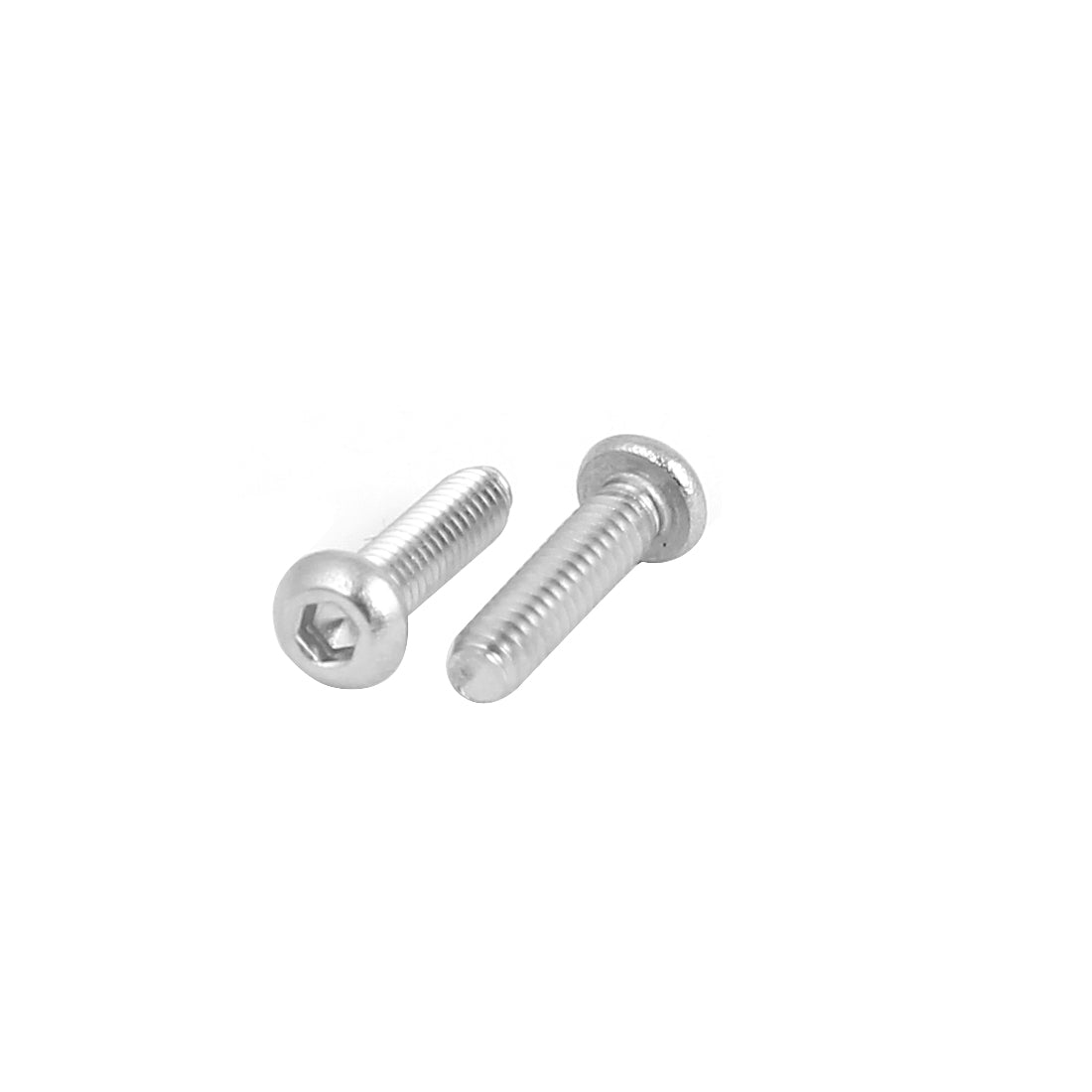 Harfington 50 Pcs M2 x 8mm Silver Tone Stainless Steel Button Head Socket Cap Screw
