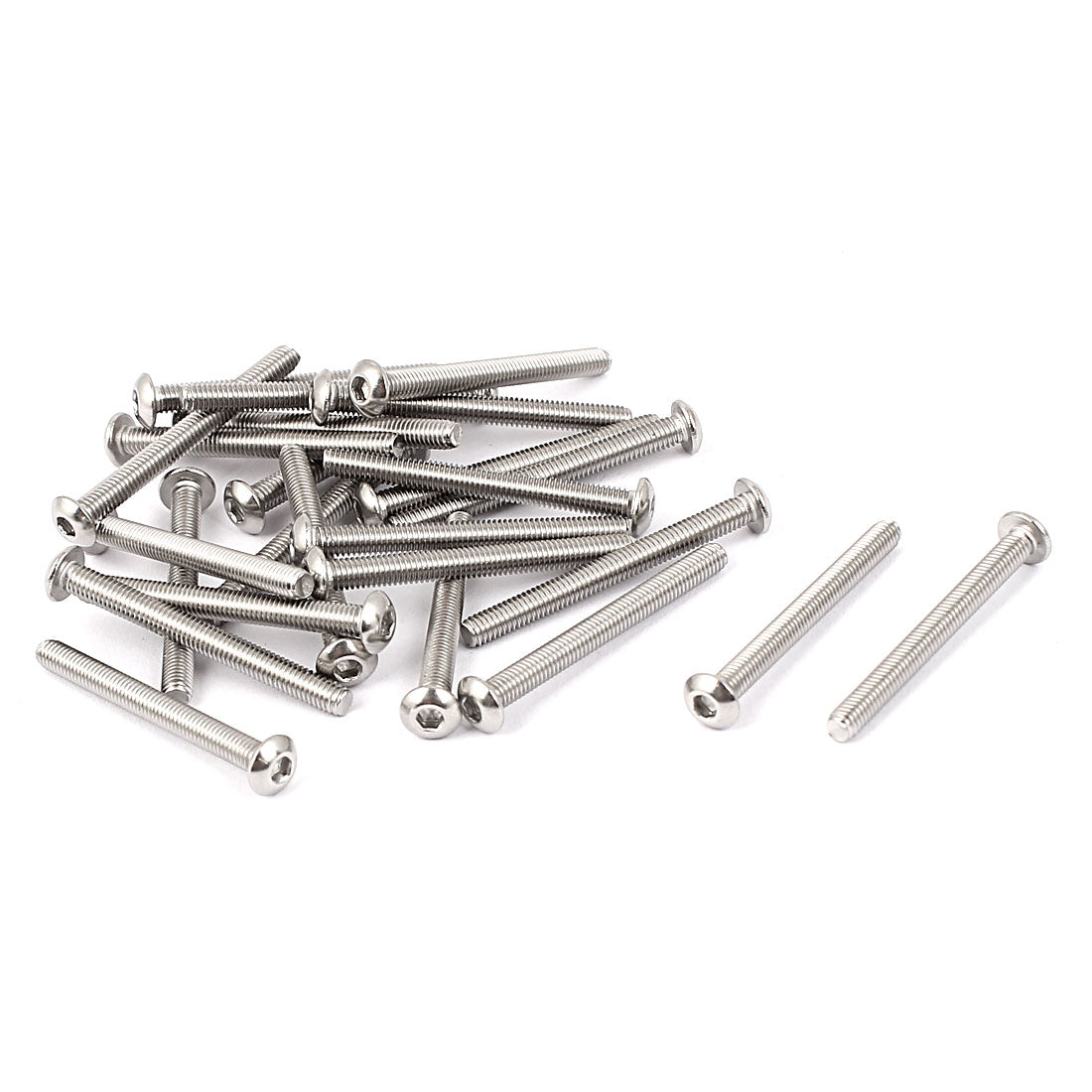 Harfington M3 x 30mm Stainless Steel Button Head Socket Cap Screw 25 Pcs