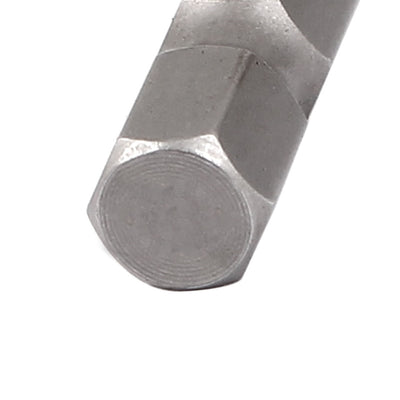 Harfington 200mm Length 2.5mm Tip Hexagon Magnetic Screwdriver Insert Bits Gray 10 Pcs