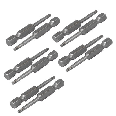 Harfington 10 Pcs 1" Point T10 Magnetic Torx Screwdriver Bits 50mm Length