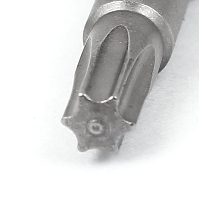 Harfington 50mm Length 1/4" Hex Shank Magnetic T20 Torx Screwdriver Bits Tool Gray 10 Pcs