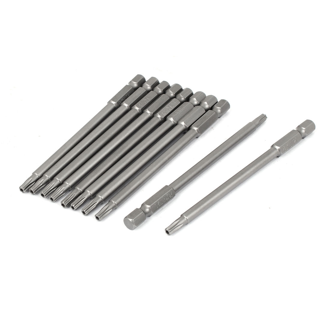Harfington 100mm Length 1/4" Hex Shank T20 Magnetic Torx Security Screwdriver Bits 10pcs