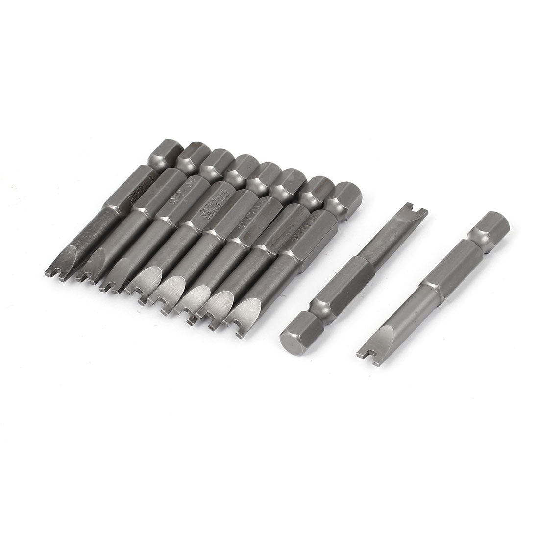 Harfington 10 Pcs Magnetic 6.3mm Shank U Shaped Screwdriver Bits 50mm Long