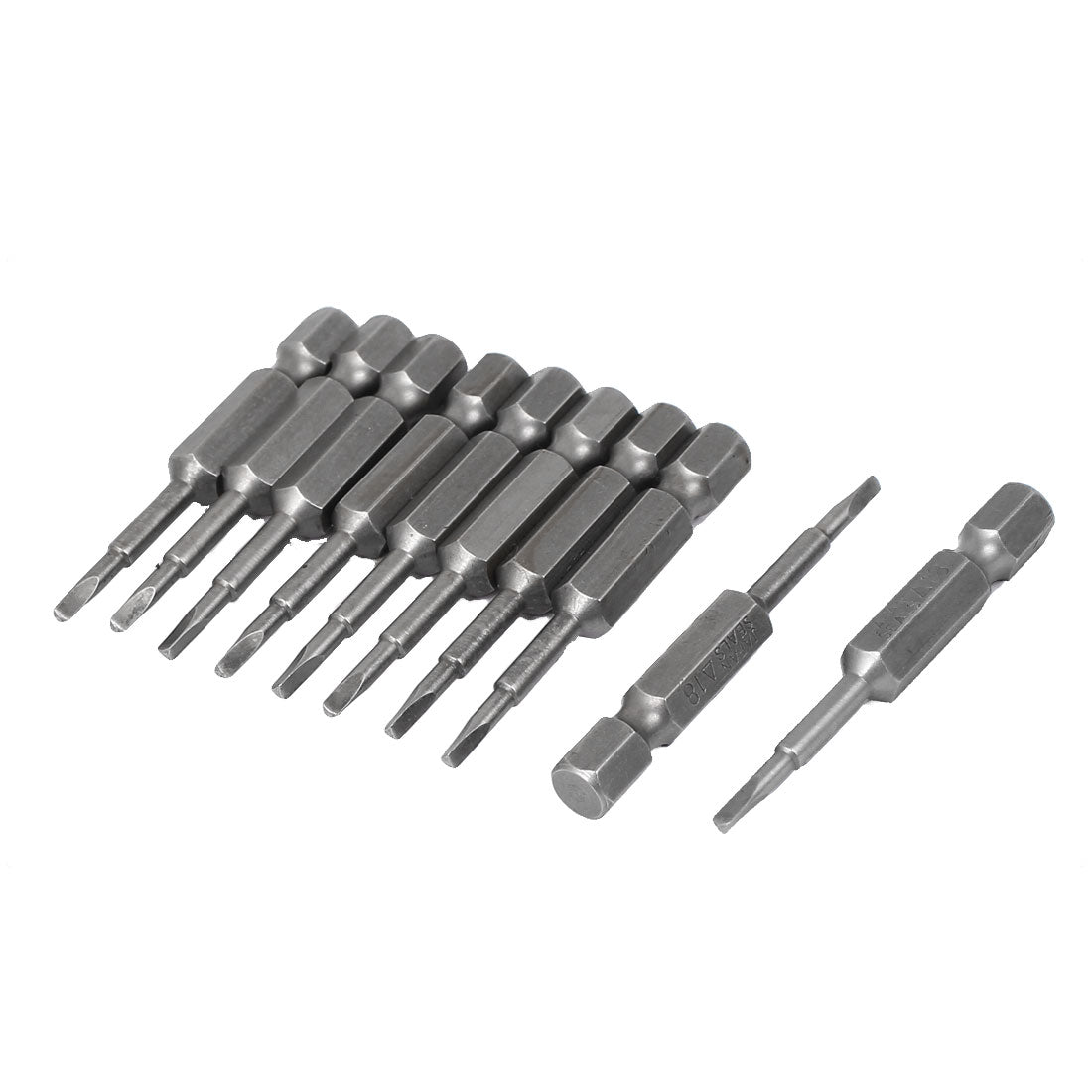 Harfington 10pcs 1/4" x 50mm x 1.8mm Hex Shank Magnetic Triangle Screwdriver Bits
