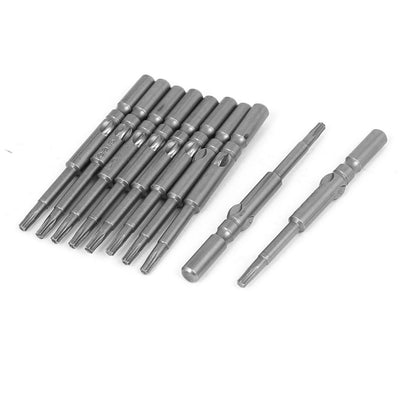 Harfington 5mm Round Shank 60mm Long T9 Torx Screwdrivers Bits 10pcs