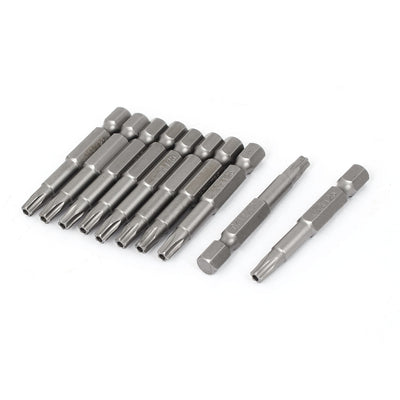Harfington 1/4" Hex Shank T25 Security 5 Point Star Screwdrivers Bits 10pcs