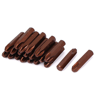 Harfington 5/16" Hex Shank Magnetic PH4 Phillips Screwdriver Bits Brown 20pcs