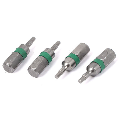 Harfington 25mm x 2mm 1/4" Shank Magnetic Hex Head Screwdriver Bits Tool 4pcs