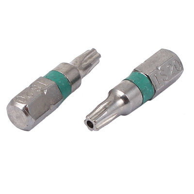 Harfington 25mm x 6.3mm TS20 Magnetic Torx Security Screwdriver Bit 4 Pcs