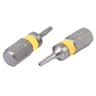 Harfington 4pcs T6 Head Magnetic Security Torx Screwdriver Bits 25mm Long