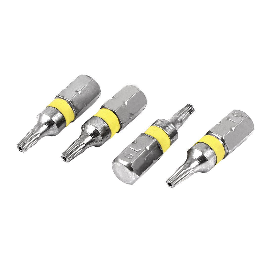 Harfington 6.3mm x 25mm T9 Electric Magnetic Torx Security Screwdriver Bits 4PCS