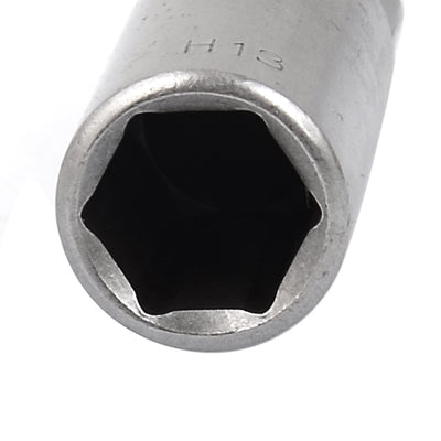 Harfington 1/4" Hexagon Shank Metric 13mm Hex Socket Nut Driver Adapter Bit 100mm Long Non-Magnetic