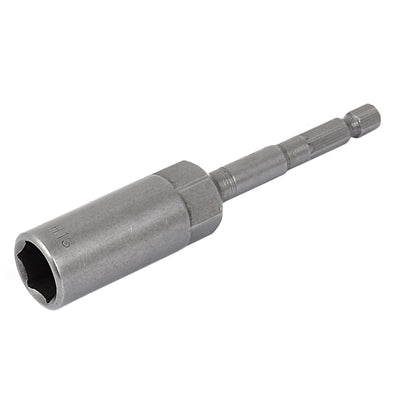 Harfington 1/4" Hexagon Shank Metric 13mm Hex Socket Nut Driver Adapter Bit 100mm Long Non-Magnetic