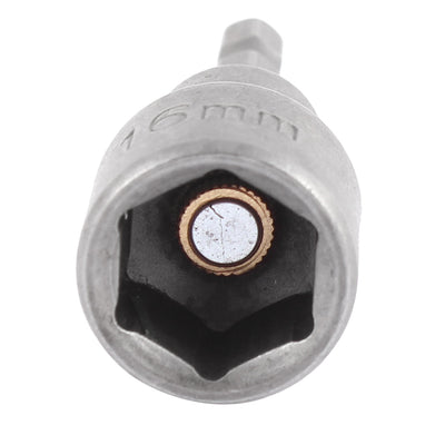 Harfington 24mm x 65mm Metal Magnetic Hex Socket Nut Driver Bit Hardware Gray
