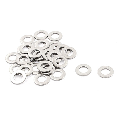 Harfington Screw Bolt M8 x 16mm x 1.6mm Stainless Steel Flat Pad Washer Gasket Silver Tone 32pcs