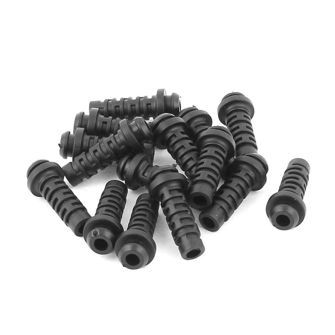 Harfington 15pcs 27mmx7mmx4mm Rubber Strain Relief Cord Boot Protector Cable Sleeve Hose for Cellphone Charger