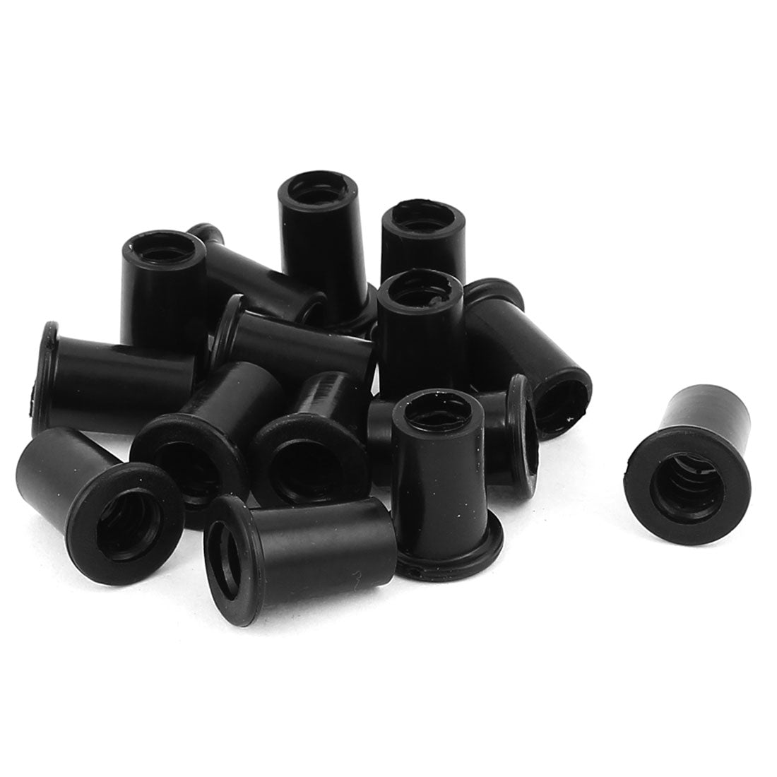 Harfington 15 Pcs 20mm x 11.5mm x 7mm Strain Relief Cord Boot Protector Cable Hose Black