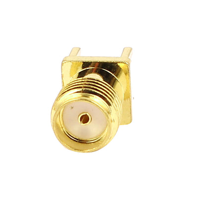 Harfington 15 Pcs Gold Tone RP SMA Male Jack Solder PCB Clip Edge Mount RF Adapter Connector