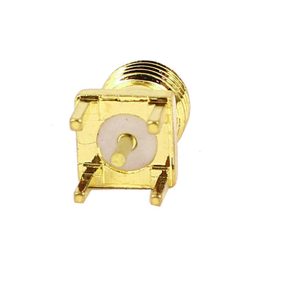 Harfington 15 Pcs Gold Tone RP SMA Male Jack Solder PCB Clip Edge Mount RF Adapter Connector