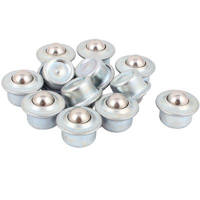 Harfington 12pcs Metal Flange Mounted Fixing Eye Shape Roller Ball Transfer Unit Bearing Conveyor