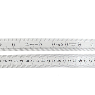 Harfington 4pcs 0.5mm Accuracy Dual Side Drafting Measuring Straight Ruler 50cm 20 Inch