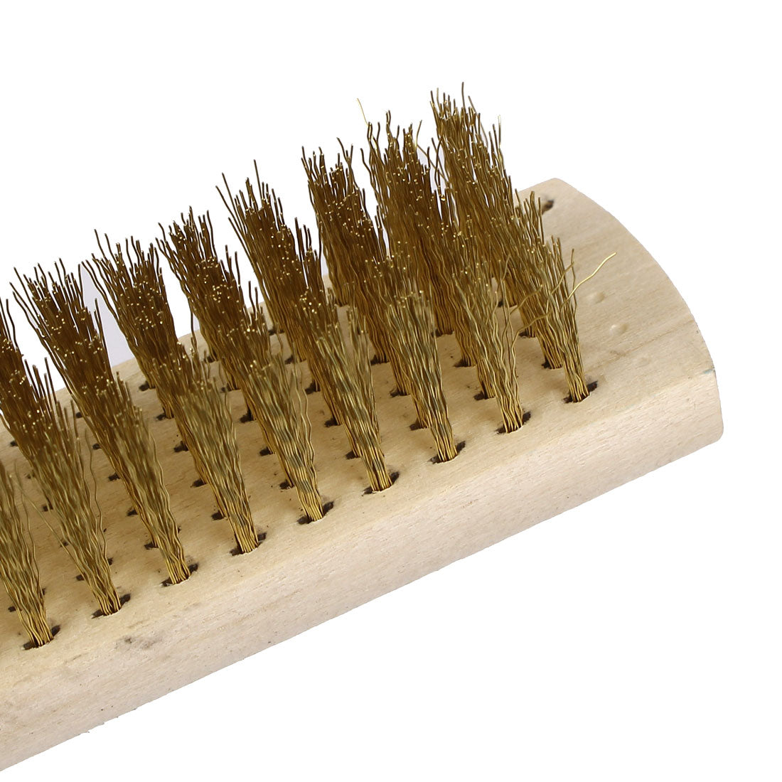 Harfington 2 Pcs Wooden Handle 6 Rows Brass Wire Cleaning Brush Tool 200mm Length