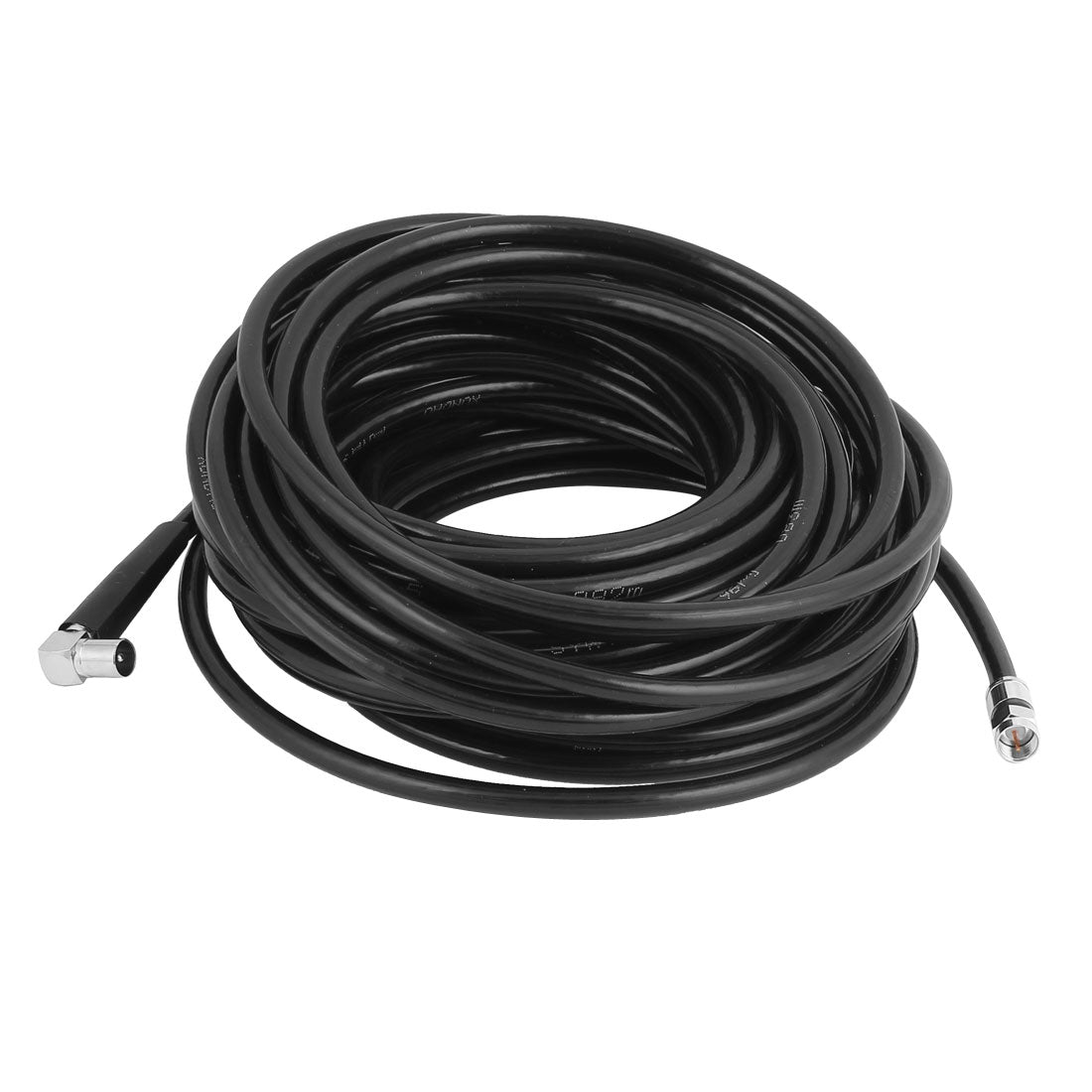 Harfington 15M 49Ft Coax Coaxial Cable HD Digital TV Antenna Wire Metric F Right Angle RF Connector Black