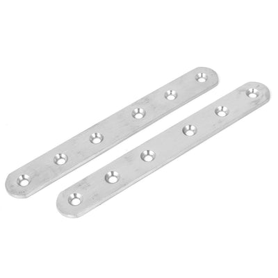 Harfington 156mmx20mmx3mm Flat Mending Repair Connector Joining Plate Fastener 2pcs