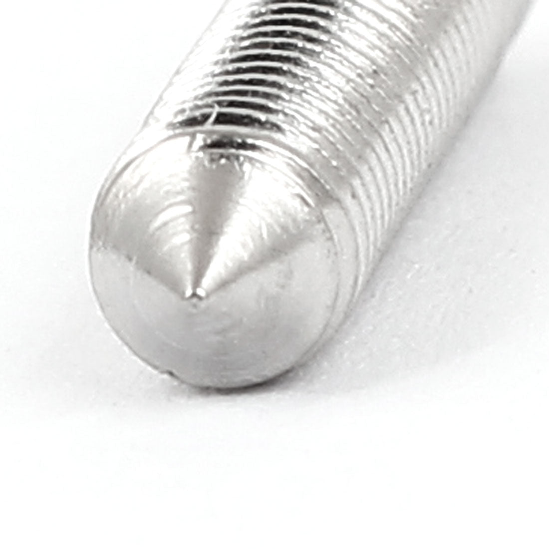 Harfington M5 x 25mm 304 Stainless Steel Cone Point Hex Socket Set Grub Screw Silver Tone 25 Pcs