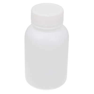 Harfington 150ml Plastic Cylinderical Graduated Lab Chemical Capacity Storage Bottle White