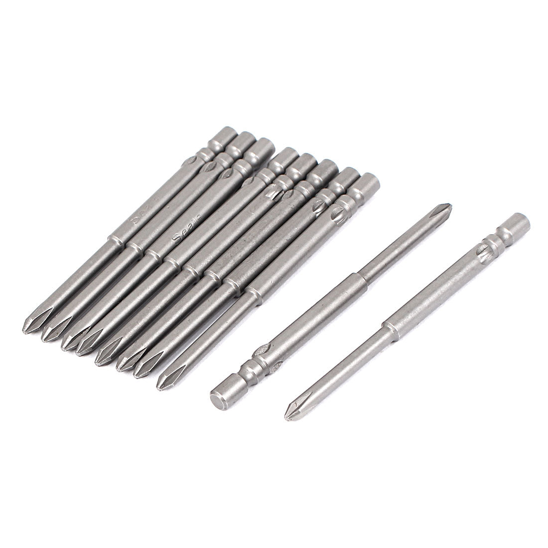 Harfington 3mm PH1 Head 4mm Round Shank Magnetic Phillips Screwdriver Bits 10pcs