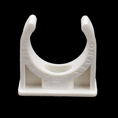 Harfington 6PCS 25mm Diameter White PVC Water Tube Pipe Hose Fitting Clamps Snap in Type Clips