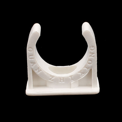Harfington 12PCS 25mm Diameter White PVC Water Tube Pipe Hose Fitting Clamps Snap in Type Clips