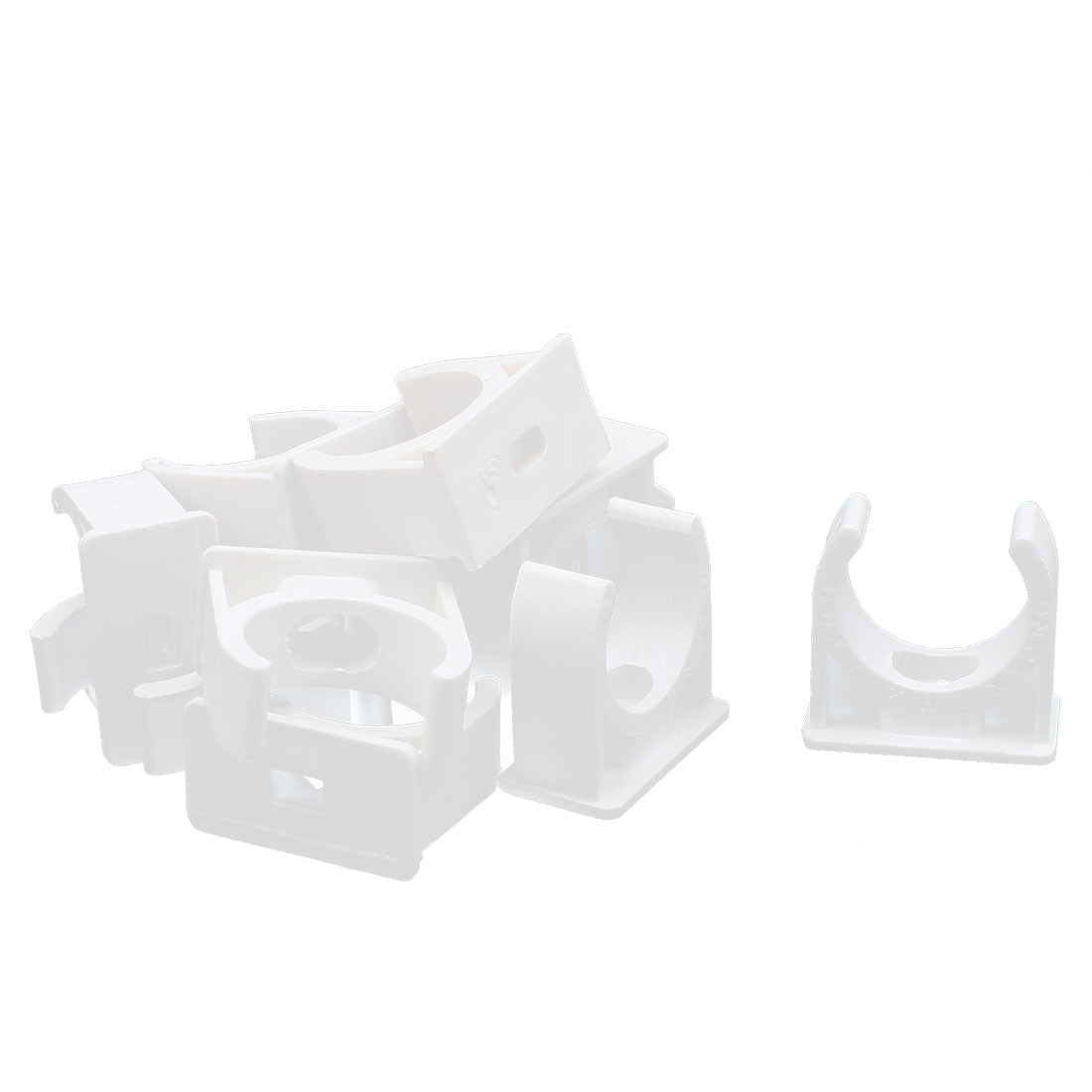 Harfington 12PCS 25mm Diameter White PVC Water Tube Pipe Hose Fitting Clamps Snap in Type Clips