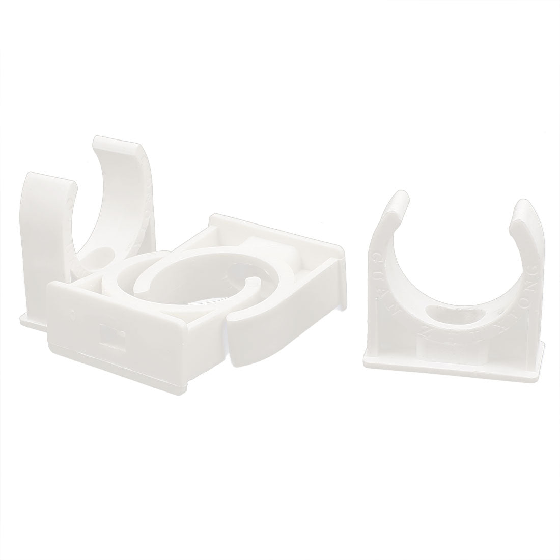 Harfington 4PCS 31mm Diameter White PVC Water Supply Tube Pipe Hose Clamps Clips Fittings