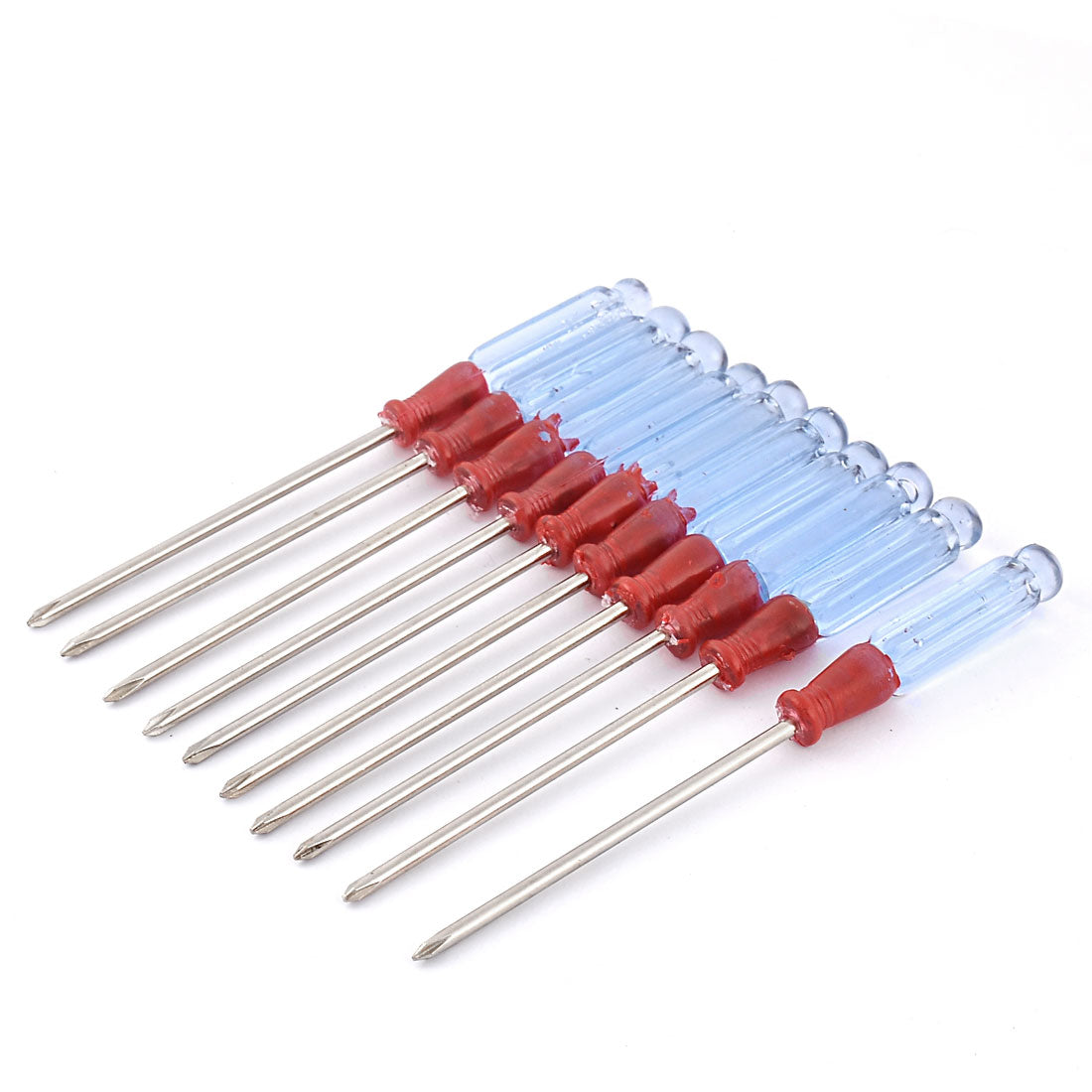Harfington Plastic Handle Cross Head Magnetic Phillips Screwdriver Tool 13cm Length 10pcs