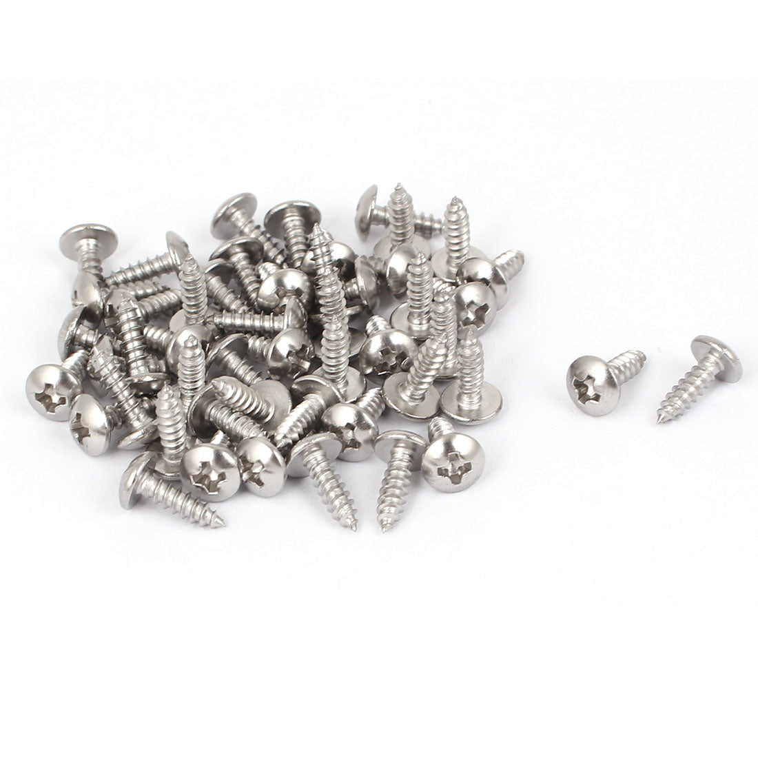Harfington #4 M2.9x9.5mm Stainless Steel Phillips  Head Self Tapping Screws 50pcs