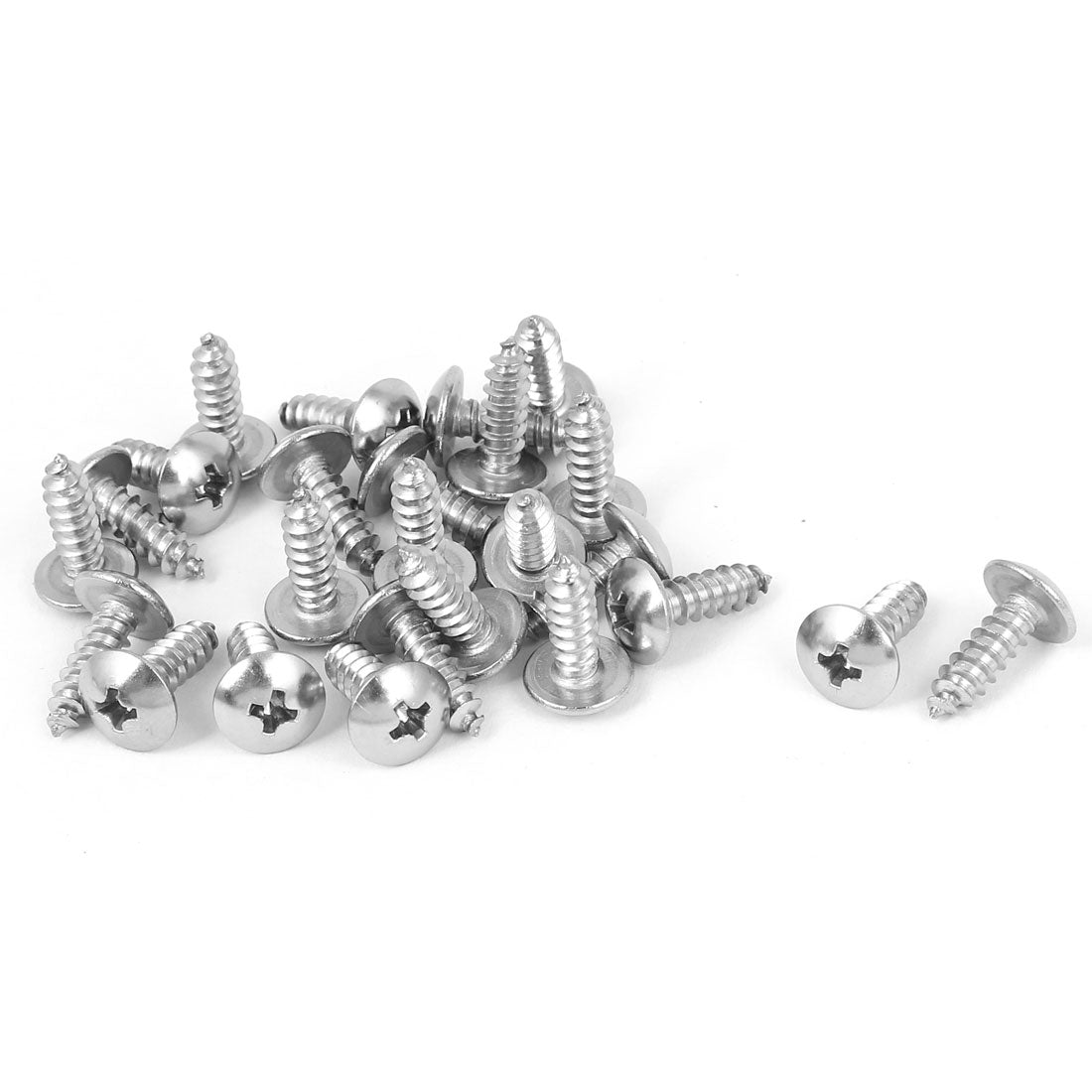 Harfington #8 M4.2x13mm Stainless Steel Phillips Truss Head Self Tapping Screws 25pcs