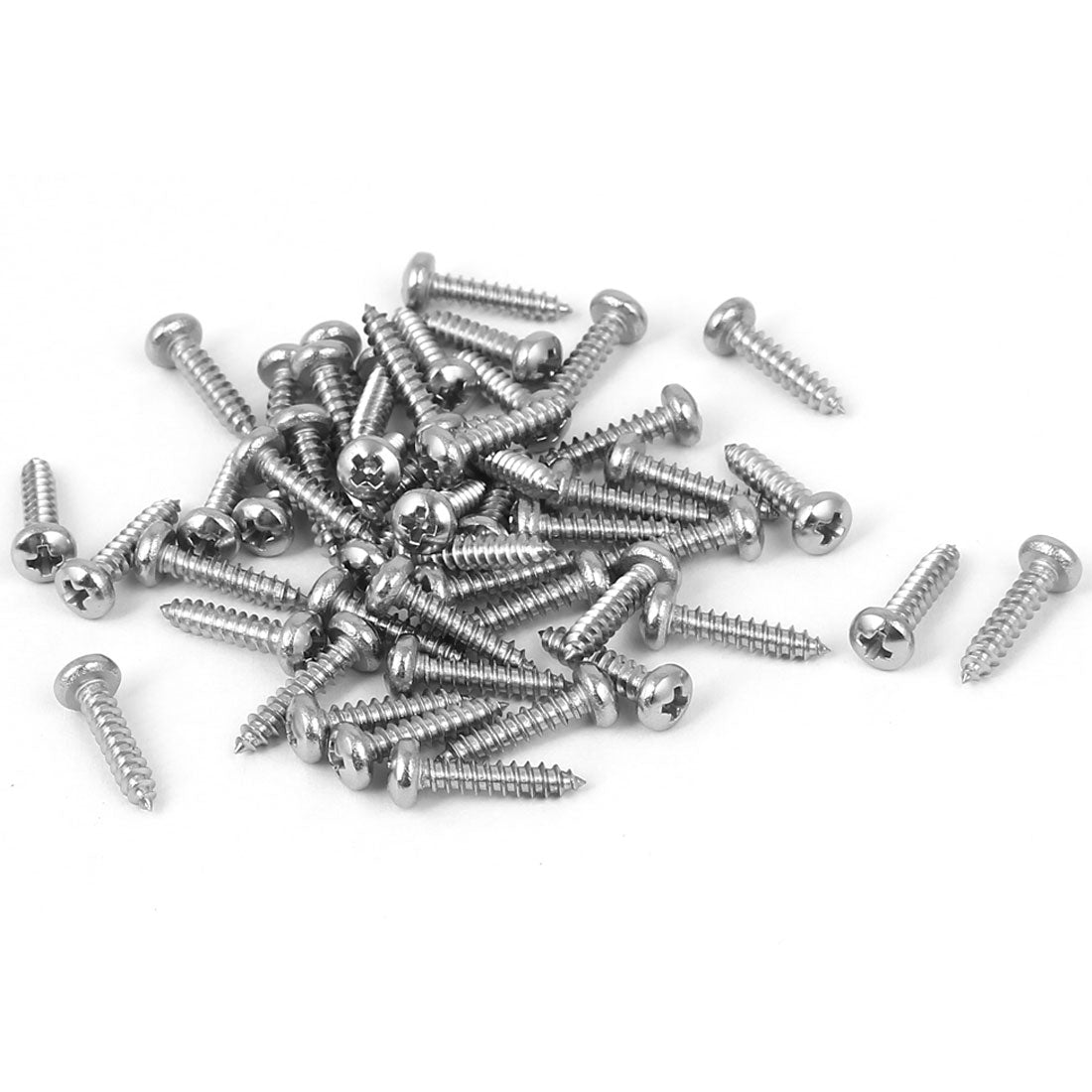 Harfington #4 M2.9x13mm Stainless Steel Phillips Round Pan Head Self Tapping Screws 50pcs