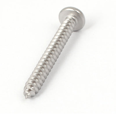 Harfington #6 M3.5x30mm Stainless Steel Phillips Round Pan Head Self Tapping Screws 25pcs