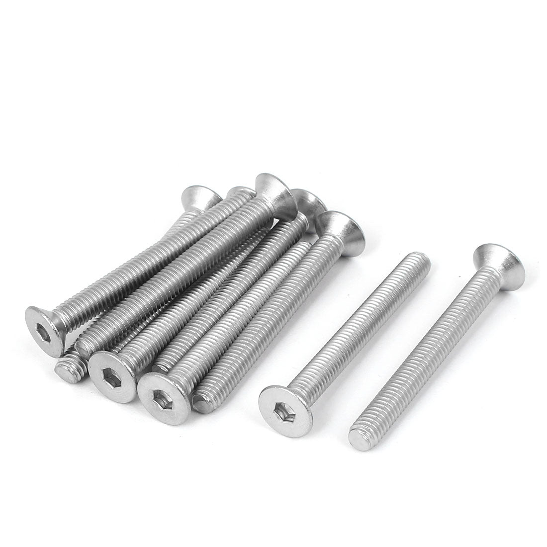 Harfington M6x55mm Stainless Steel Hex Socket Head Countersunk Bolts Screw 10pcs