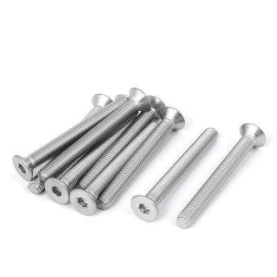 Harfington M6x55mm Stainless Steel Hex Socket Head Countersunk Bolts Screw 10pcs