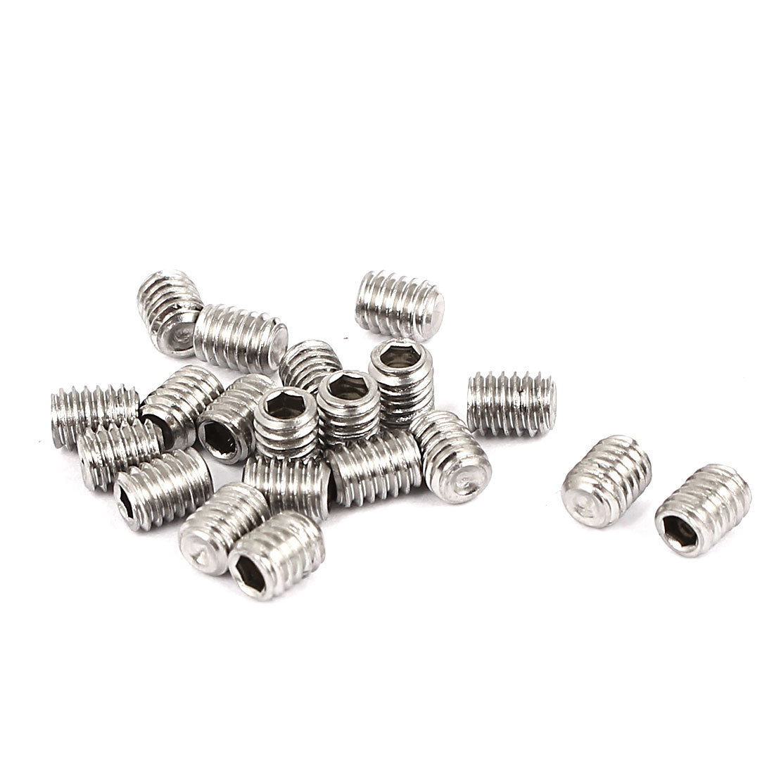 Harfington M4x5mm Cup Point Hex Socket Grub Set Screws 20pcs for Gear