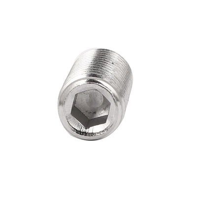 Harfington M12x30mm Stainless Steel Cone Point Grub Screws Hex Socket Set Screw 5pcs