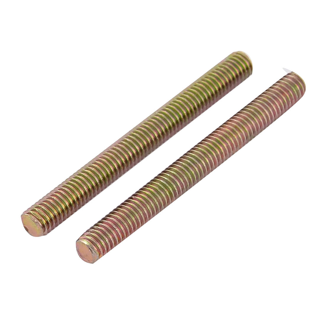 Harfington 1mm Pitch M6 x 60mm Male Threaded Rod Bar Stud Bolt Bronze Tone 10 Pcs