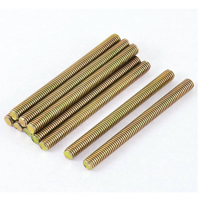 Harfington 1mm Pitch M6 x 70mm Male Threaded Rod Bar Bolt Bronze Tone 10 Pcs