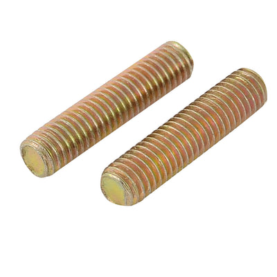 Harfington 1.25mm Pitch M8 x 35mm Male Threaded Rod Bar Stud Bronze Tone 10 Pcs