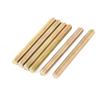 Harfington 1.25mm Pitch M8 x 80mm All Thread Fully Threaded Rod Bar Bronze Tone 6 Pcs
