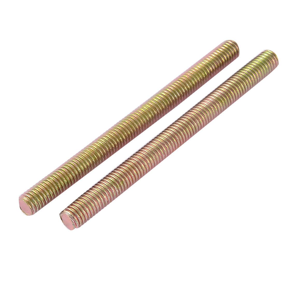 Harfington 1.25mm Pitch M8 x 100mm Male Threaded Rod Bar Stud Bronze Tone 4 Pcs