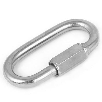 Harfington 4mm Thickness 304 Stainless Steel Quick Oval Screwlock Link Lock Carabiner